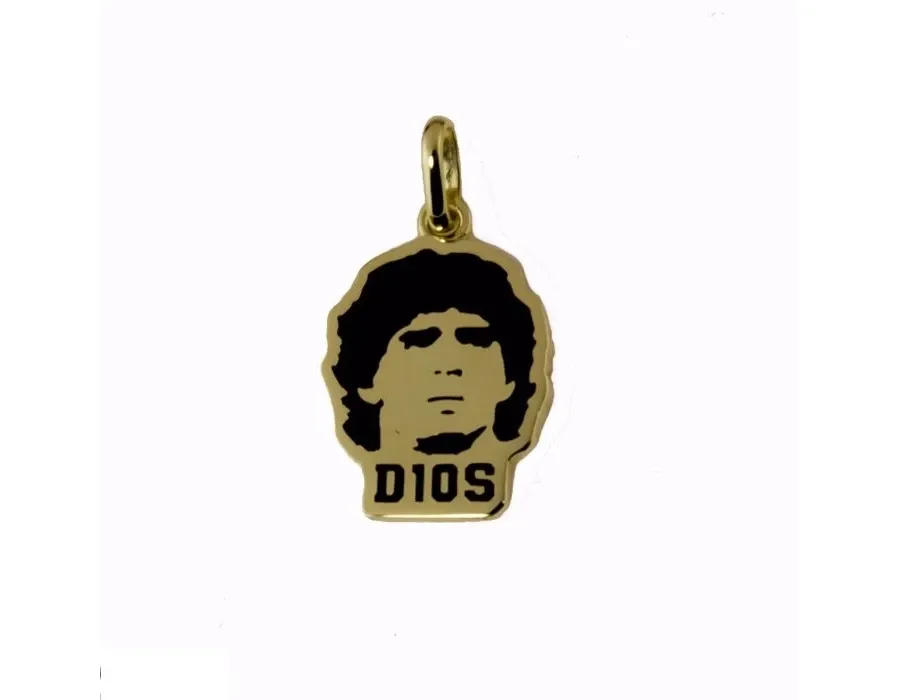 obrazek 1 Wisiorek Diego Armando Maradony. Bóg futbolu. wymiary 18x18mm.