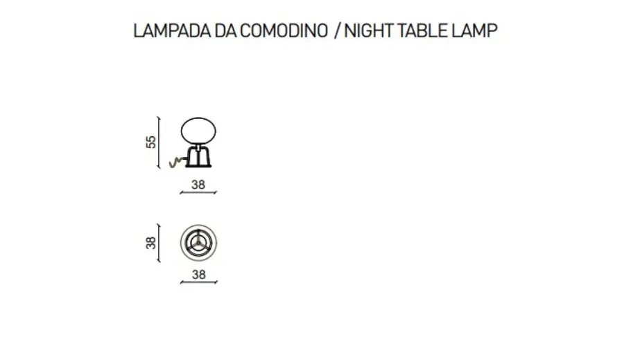 obrazek 2 Designerska nocna lampka z Włoch - Ulivi Salotti