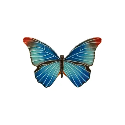 Picture Exclusive ceramic figure - cloudy butterfly as a wall element - Bordallo Pinheiro