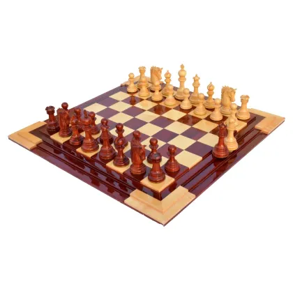 Zdjęcie Stylowa plansza wykonana z drewna + figury do szachów - The Chess Empire