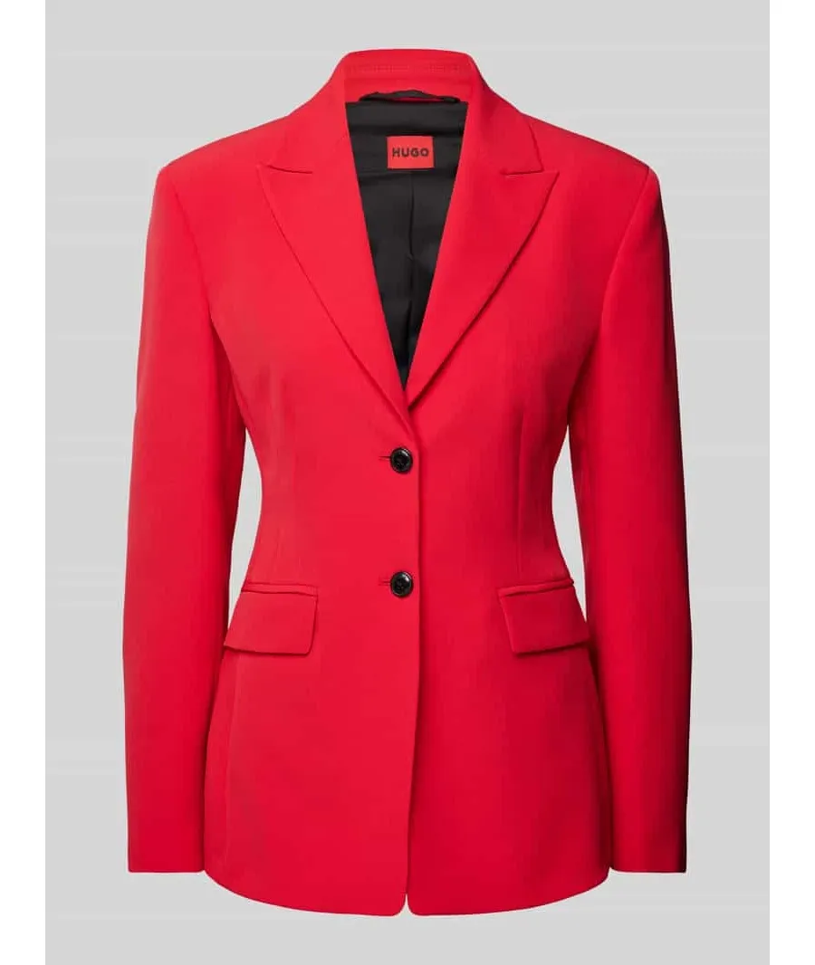 obrazek 1 Żakiet o kroju slim fit z kołnierzem z połami model ‘Asmalla’