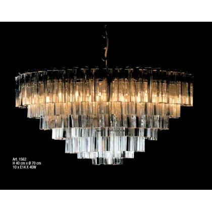 Zdjęcie Stylowy żyrandol z przezroczystego szkła Murano o wyjątkowym designie - Il Paralume Marina