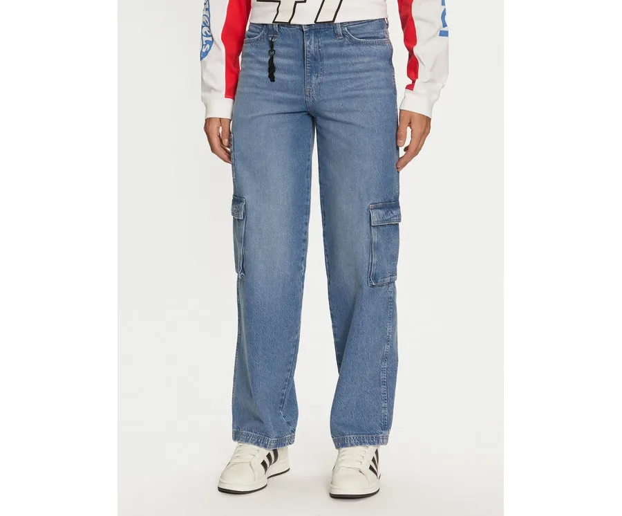 obrazek 1 Wrangler Jeansy Hot Wheels 112357951 Niebieski Wide Leg