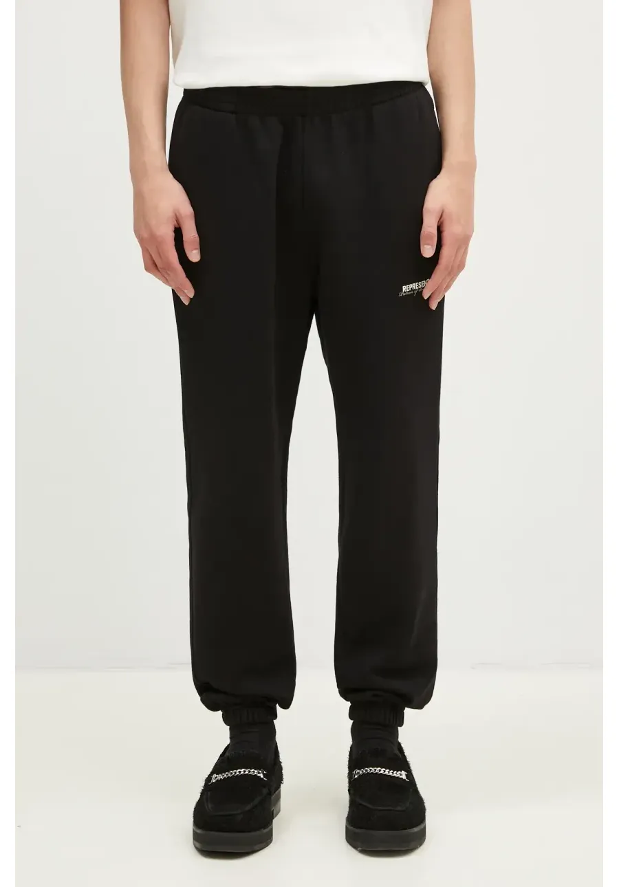 obrazek 1 Represent spodnie dresowe bawełniane Patron Of The Club Sweatpant kolor czarny gładkie MLM4278.001