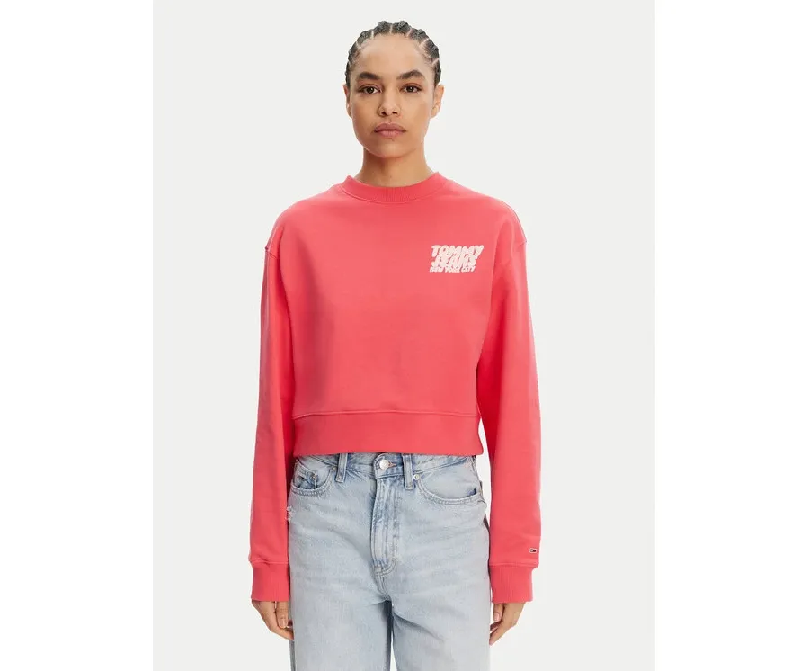 obrazek 1 Tommy Jeans Bluza DW0DW21345 Różowy Relaxed Fit