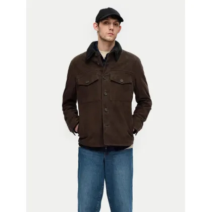 Zdjęcie Selected Homme Kurtka skórzana 16094769 Brązowy Regular Fit