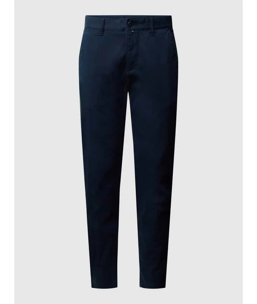 obrazek 1 Marc O'Polo Chinosy B21 0108 10064 Granatowy Tapered Fit