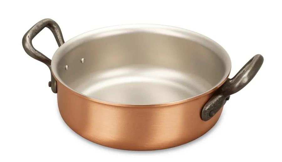 obrazek 1 Niski garnek casserole o średnicy 16 cm z miedzi
