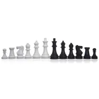 Picture Black and white wooden chess