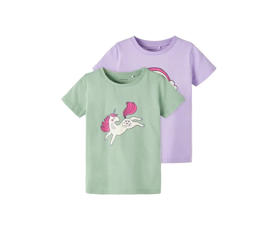 obrazek 1 NAME IT Komplet 2 t-shirtów 13216260 Kolorowy Regular Fit