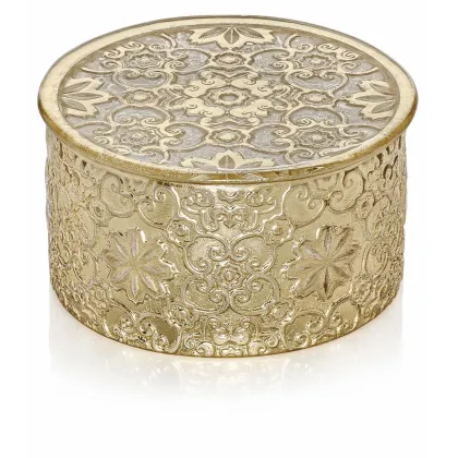 Zdjęcie Piękny szklany pojemnik ze złotym zdobieniem – IVV