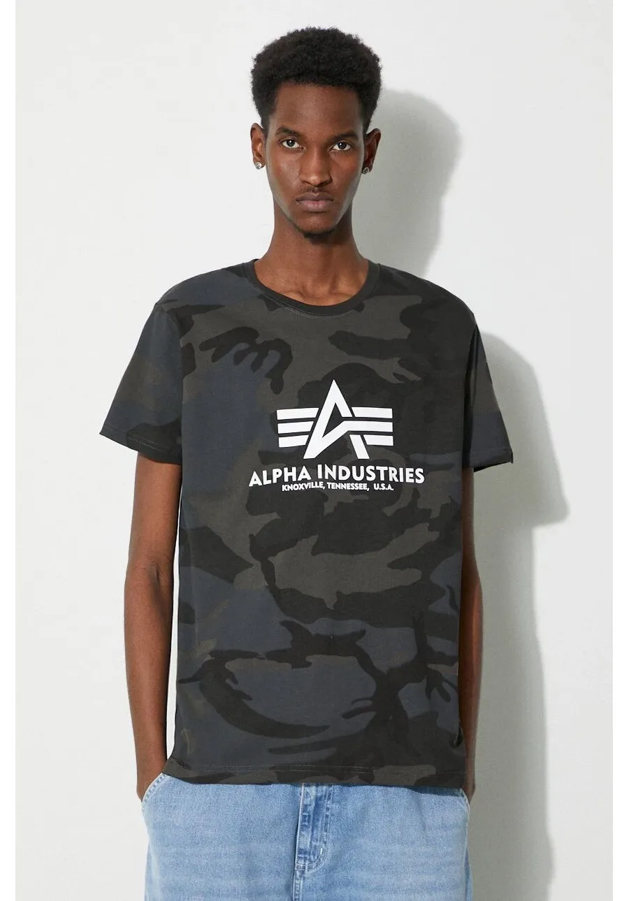obrazek 1 Alpha Industries t-shirt bawełniany Basic T-Shirt Camo kolor zielony wzorzysty 100501C.125