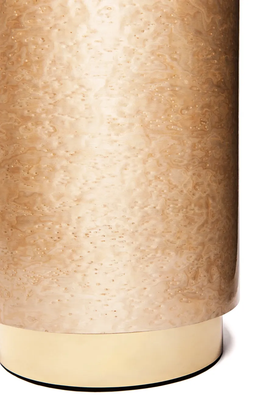 picture 4 Maple veneer pedestal with polished brass foot - Ginger & Jagger