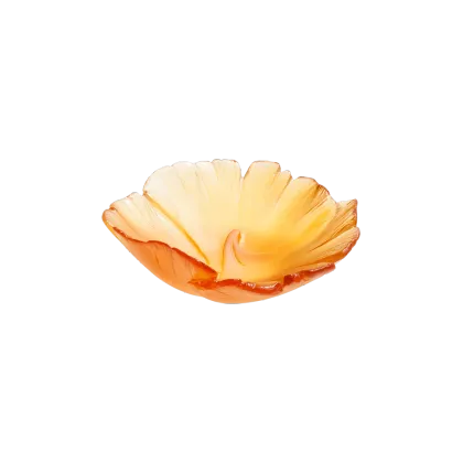 Zdjęcie Dekoracyjna misa z liśćmi miłorzębu w kolorze bursztynu – firma Daum