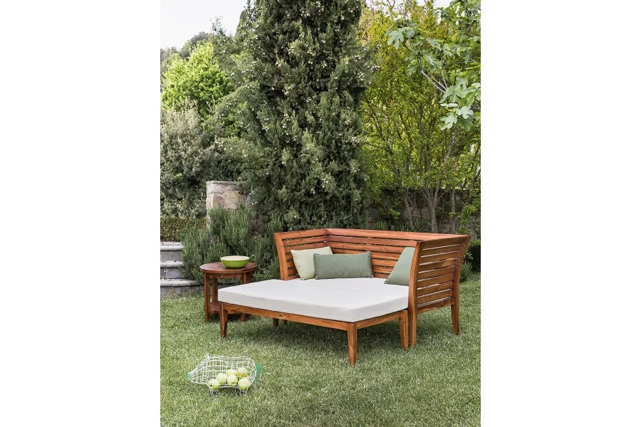 obrazek 4 Luksusowa sofa Georgetown z drewna tekowego do ogrodu i na taras