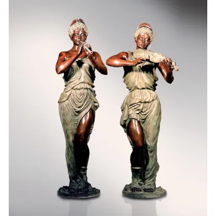 Picture Bronze sculptures depicting musical figures of Venus, 2 pieces - Fonderia Artistica Ruocco