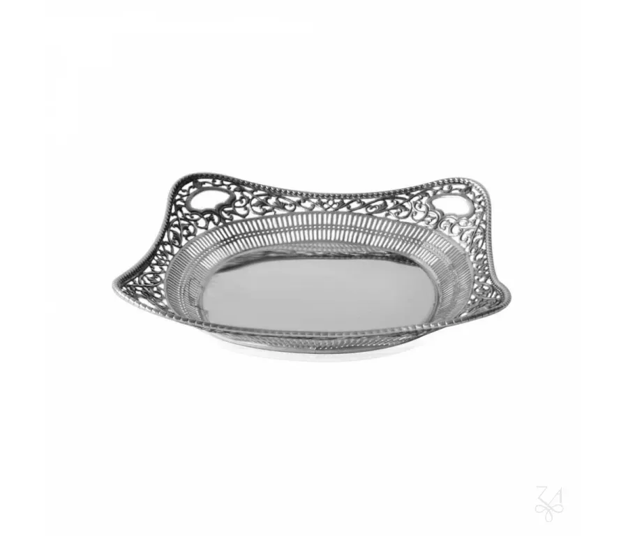 picture 1 Stylish silver basket with an openwork structure - Zaramella Argenti
