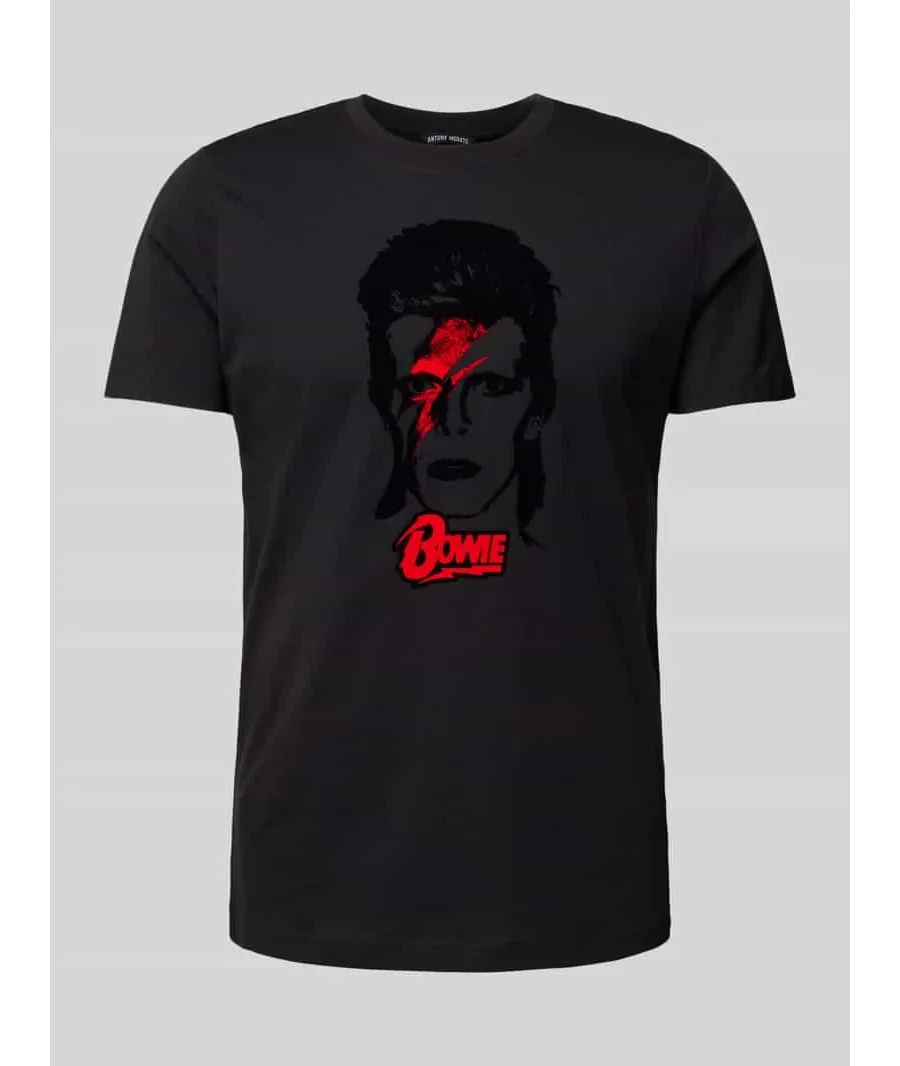 obrazek 1 T-shirt o kroju regular fit z nadrukiem z motywem i okrągłym dekoltem