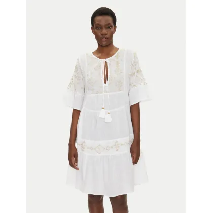 Zdjęcie Iconique Sukienka letnia IC25-018 Biały Relaxed Fit