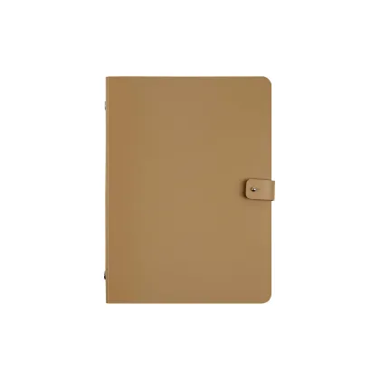 Zdjęcie Segregator A5 16,5х25 cm wykonany ze skóry w kolorze musztardowym