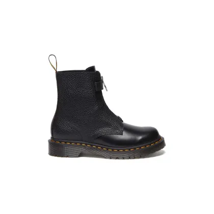 Zdjęcie Dr. Martens botki skórzane 1460 Pascal Frnt Zip damskie kolor czarny na płaskim obcasie DM32054001