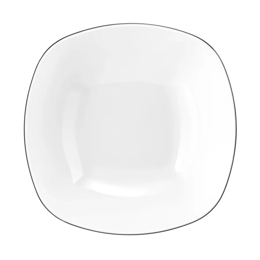 obrazek 2 Kwadratowa porcelanowa miska 20 cm ze zdobieniem w formie czarnej obwódki - Seltmann Weiden
