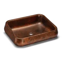 Picture Unique washbasin 60 cm PERSEUS BASIC – SMOKED METAL, copper and black, semi-matt varnish