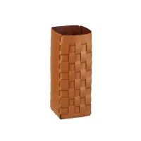 Picture Stylish leather umbrella basket in cognac color
