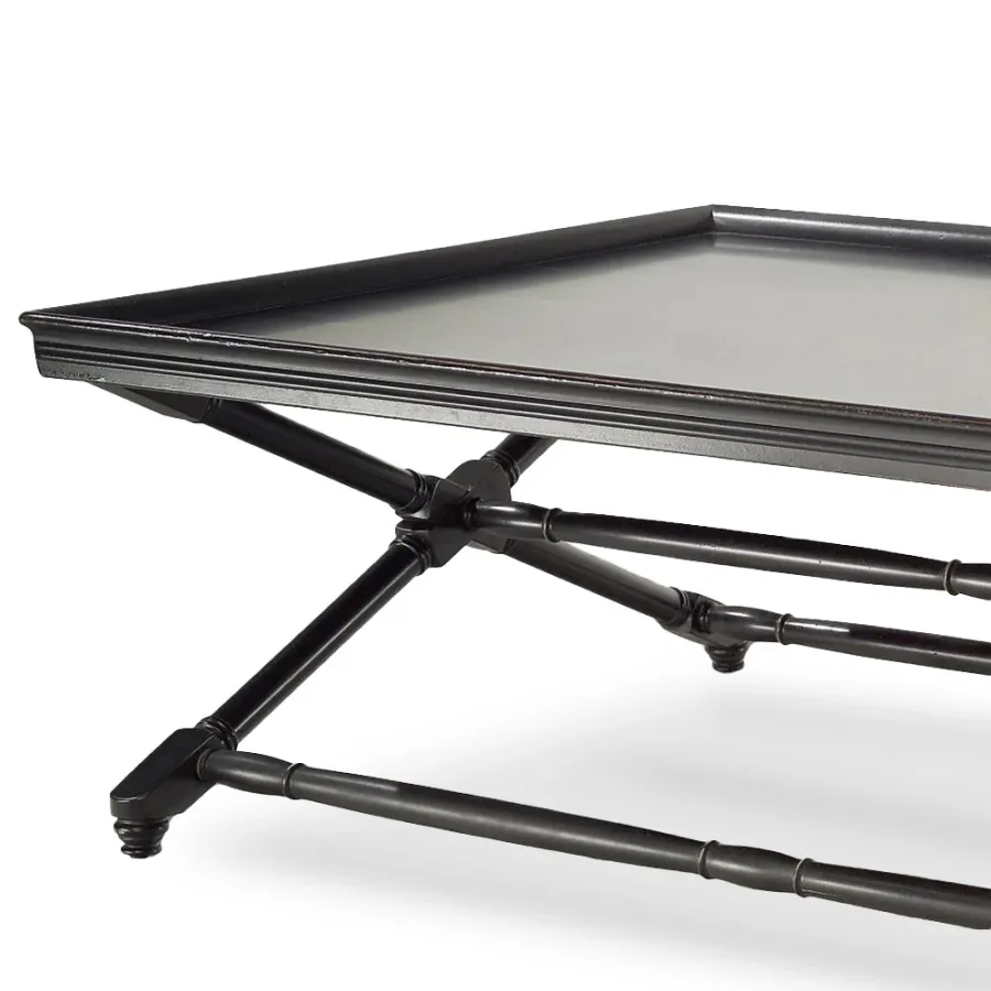 obrazek 2 Prostokątny stolik kawowy z litego drewna H.46xL.137xP.97 cm