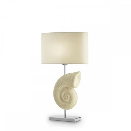 Zdjęcie Średniej wielkości lampa stołowa z metalową podstawą H.40xL.23xP.11 cm