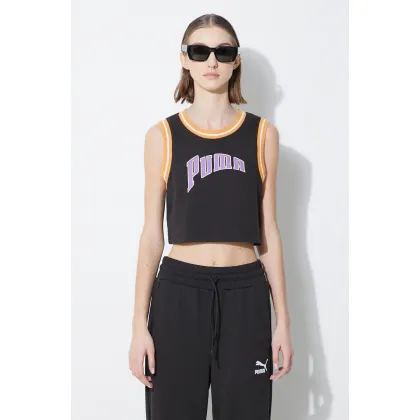 Zdjęcie Puma top bawełniany Graphic kolor czarny 625024