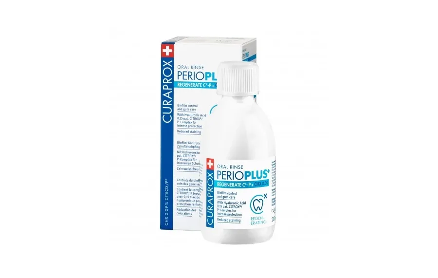obrazek 1 Curaprox Perio Plus Regenerate - Płyn do płukania ust 0.09% CHX i CITROX 200 ml 200 ml