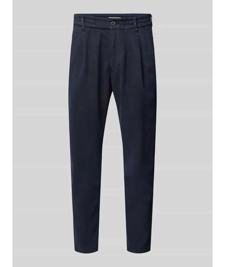 obrazek 1 Spodnie o kroju tapered fit z zakładkami w pasie model ‘CHASY’
