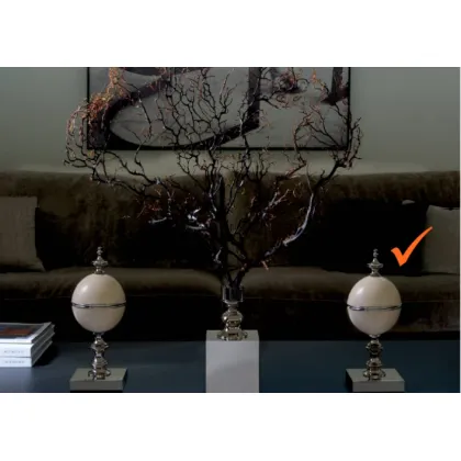 Picture Interesting boxes in the shape of an ostrich egg on a nickel base