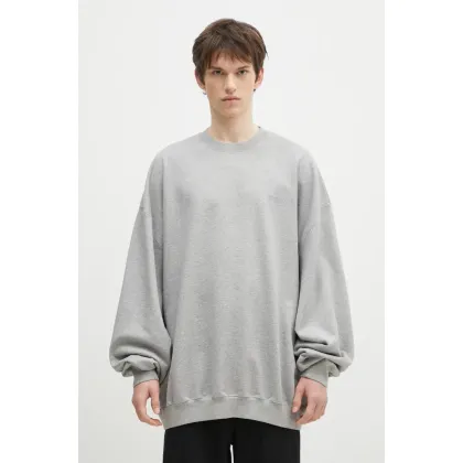 Zdjęcie VETEMENTS bluza Embroidered Logo Oversized męska kolor szary melanżowa UA66CW640G