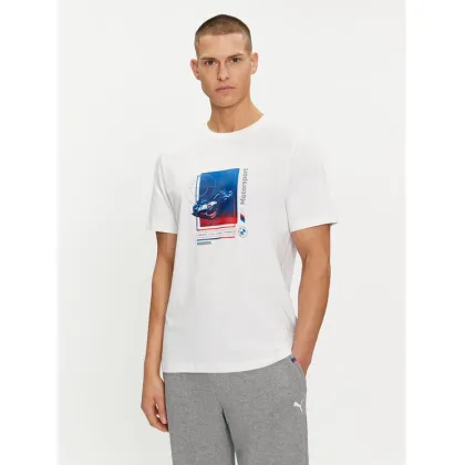 Zdjęcie Puma T-Shirt BMW MMS Car Graphic 624158 Biały Regular Fit