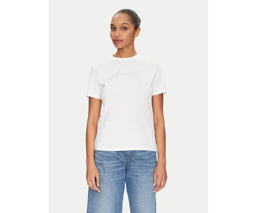 obrazek 1 HUGO T-Shirt Damacia 50535491 Biały Regular Fit