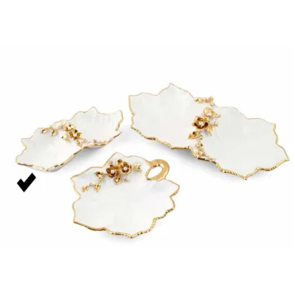 Picture Exclusive Italian small double leaf decorated with gold - Bruno Costenaro