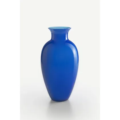 Zdjęcie Elegancki wazon ze szkła Murano w kolorze niebieskim