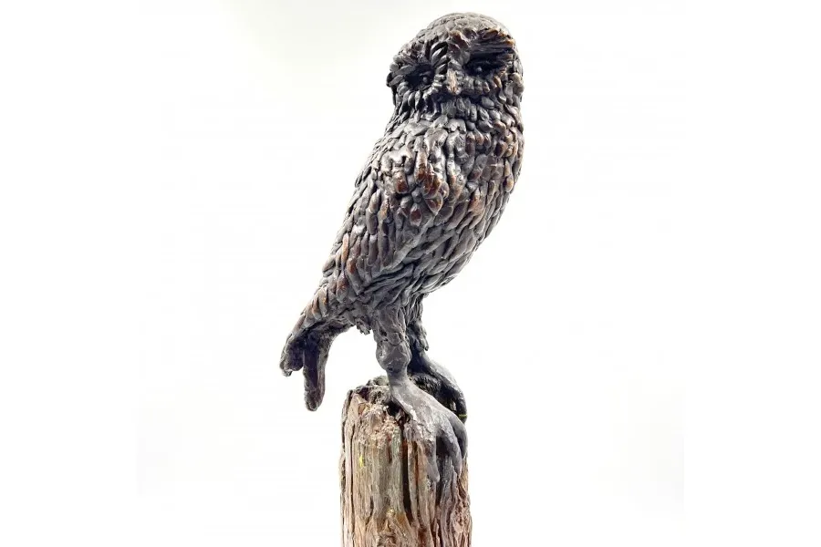 obrazek 1 Elegancka rzeźba z brązu małej sowy - na specjalną okazję