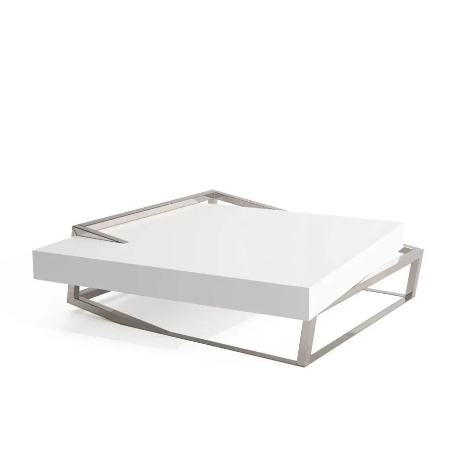 obrazek 2 Stolik kawowy z drewna lakierowanego na biało