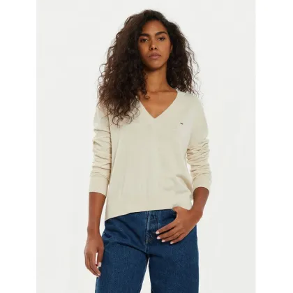 Zdjęcie Tommy Jeans Sweter Essential DW0DW18670 Beżowy Regular Fit
