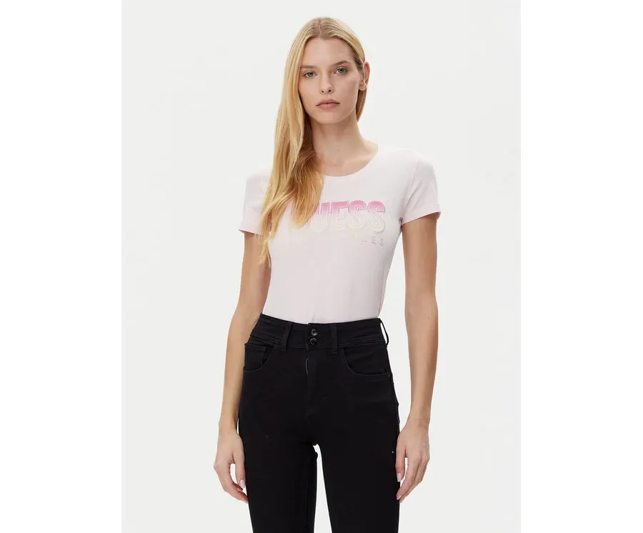 obrazek 1 Guess T-Shirt W5GI14 J1314 Różowy Regular Fit