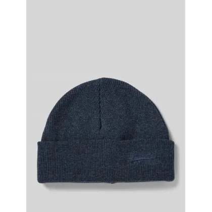 Zdjęcie Czapka beanie z szerokim brzegiem i wyhaftowanym logo