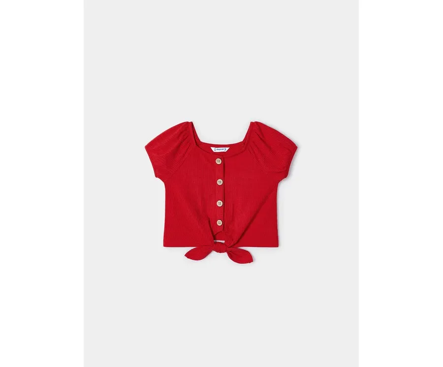 obrazek 1 Mayoral Bluzka 3086 Czerwony Slim Fit