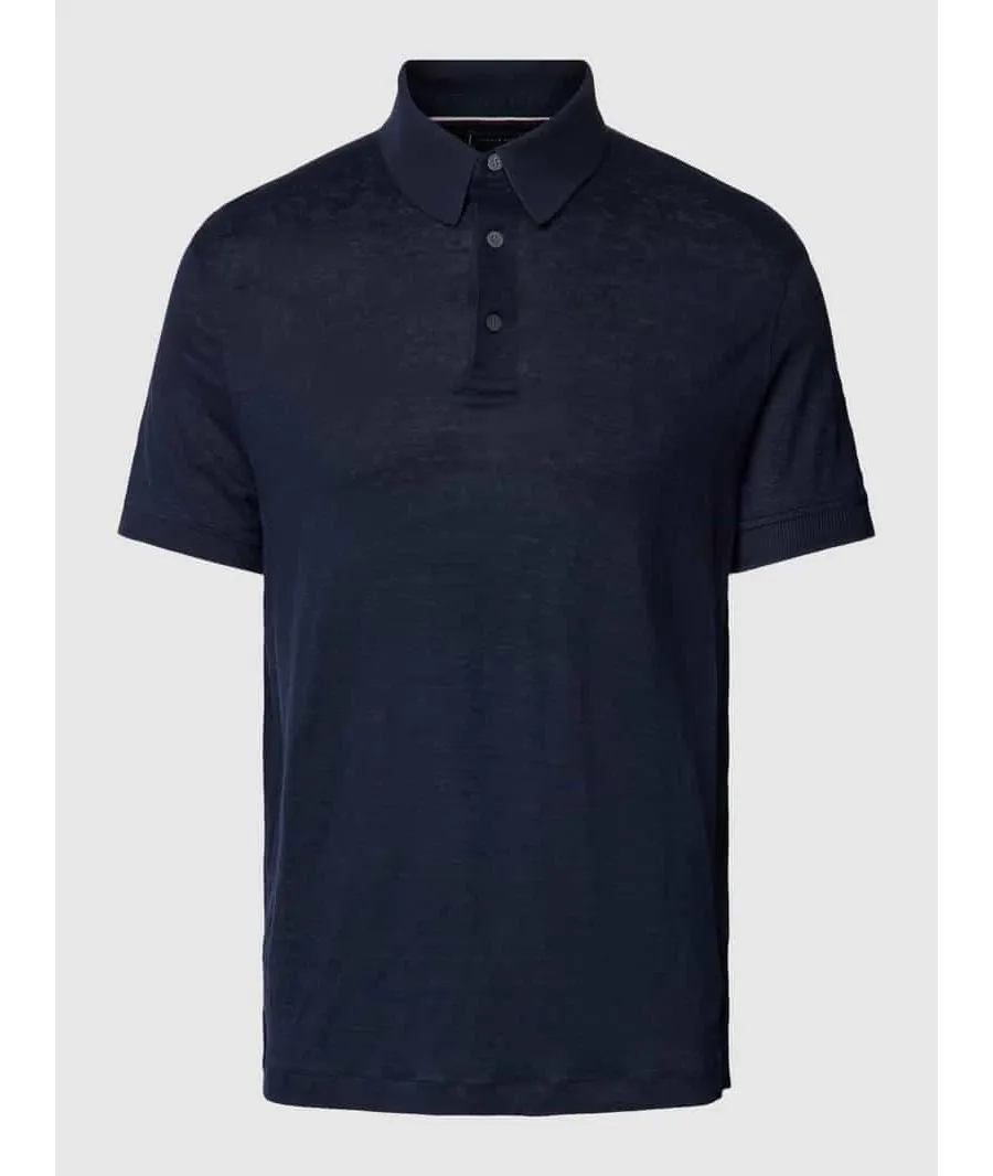 obrazek 1 Koszulka polo o kroju regular fit z mieszanki lnu