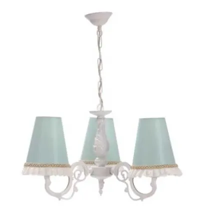 Zdjęcie Stylowa lampa wisząca z bladoniebieskimi abażurami - Cilek