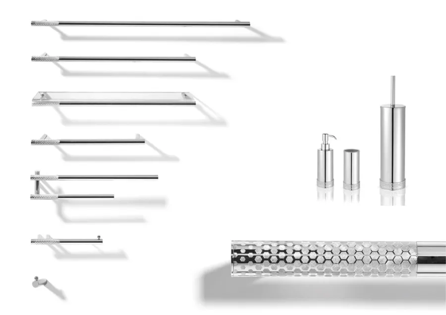 obrazek 2 Pojemnik na szczoteczki z mosiądzu ze wzorem skóry salamandry - Il Paralume Marina