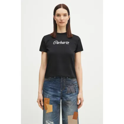 Zdjęcie Carhartt WIP t-shirt bawełniany S/S Chained T-Shirt damski kolor czarny I034693