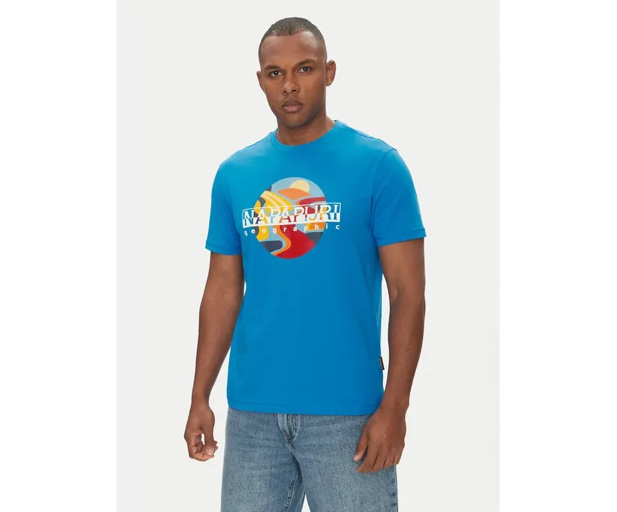 obrazek 1 Napapijri T-Shirt S-Valdor NP0A4IE6 Niebieski Regular Fit